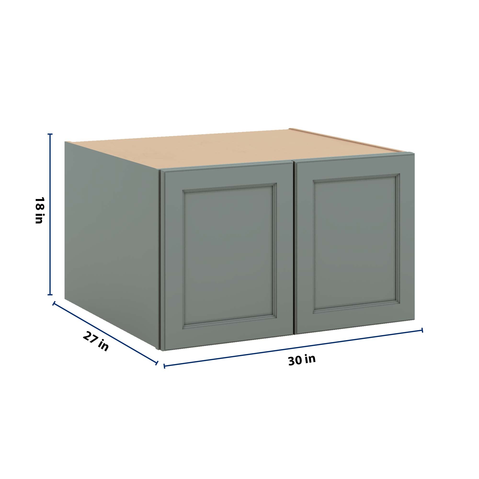 J&K Sage E3 Refrigerator Wall Cabinet - 30" W x 18" H x 27" D