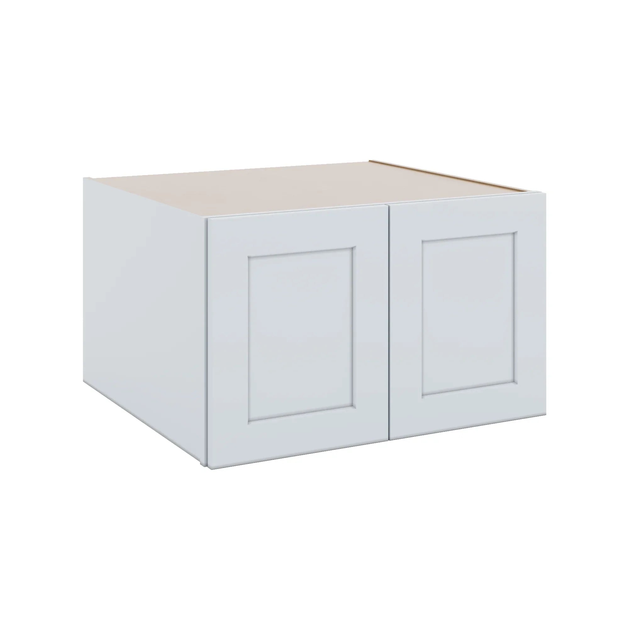J&K White Shaker S8 Refrigerator Wall Cabinet - 30" W x 18" H x 27" D