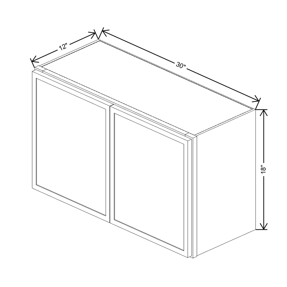 Cubitac Imperial Madison Hazelnut 30"W X 18"H Wall Cabinet