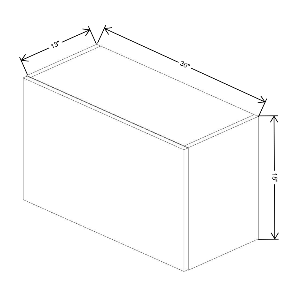 Fabuwood Illume Catalina Olmo 3 18" High Lift Up Wall