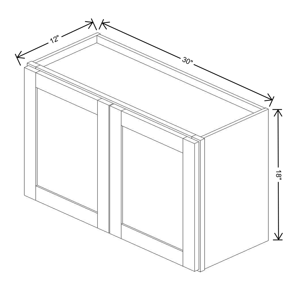 Wolf Classic Dartmouth 5-piece Biscayne Paint 30"W X 18"H Wall Cabinet