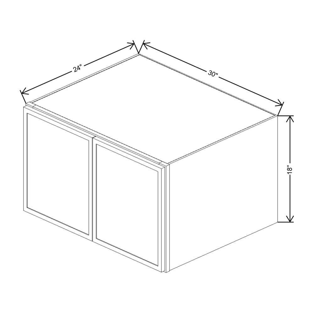 Cubitac Basic Oxford Latte 30"W X 18"H X 24"D Wall Deep Cabinet