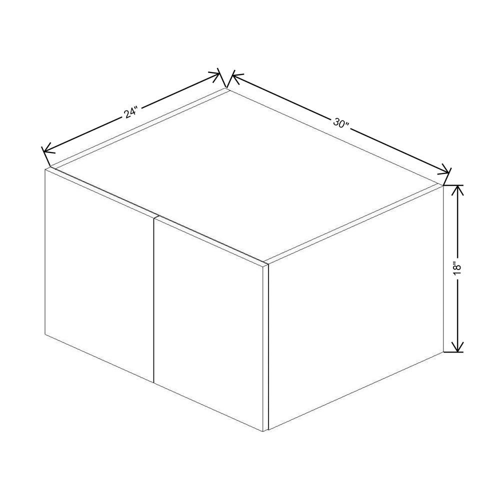CNC Classic Milano Ash 18" W X 30" H Aluminum Frame Glass Door - Vertical