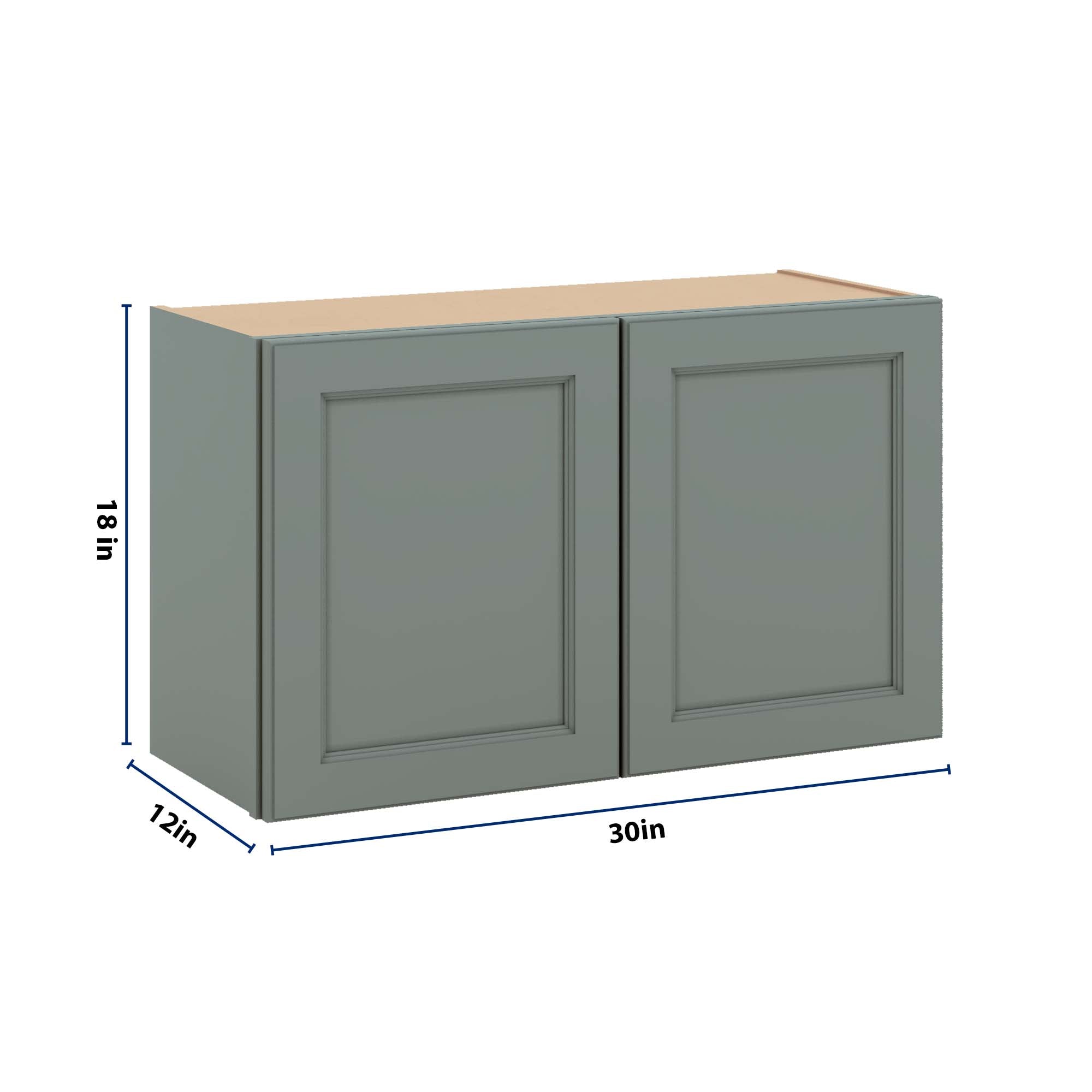 J&K Sage E3 Double Door Wall Cabinet - 30" W x 18" H
