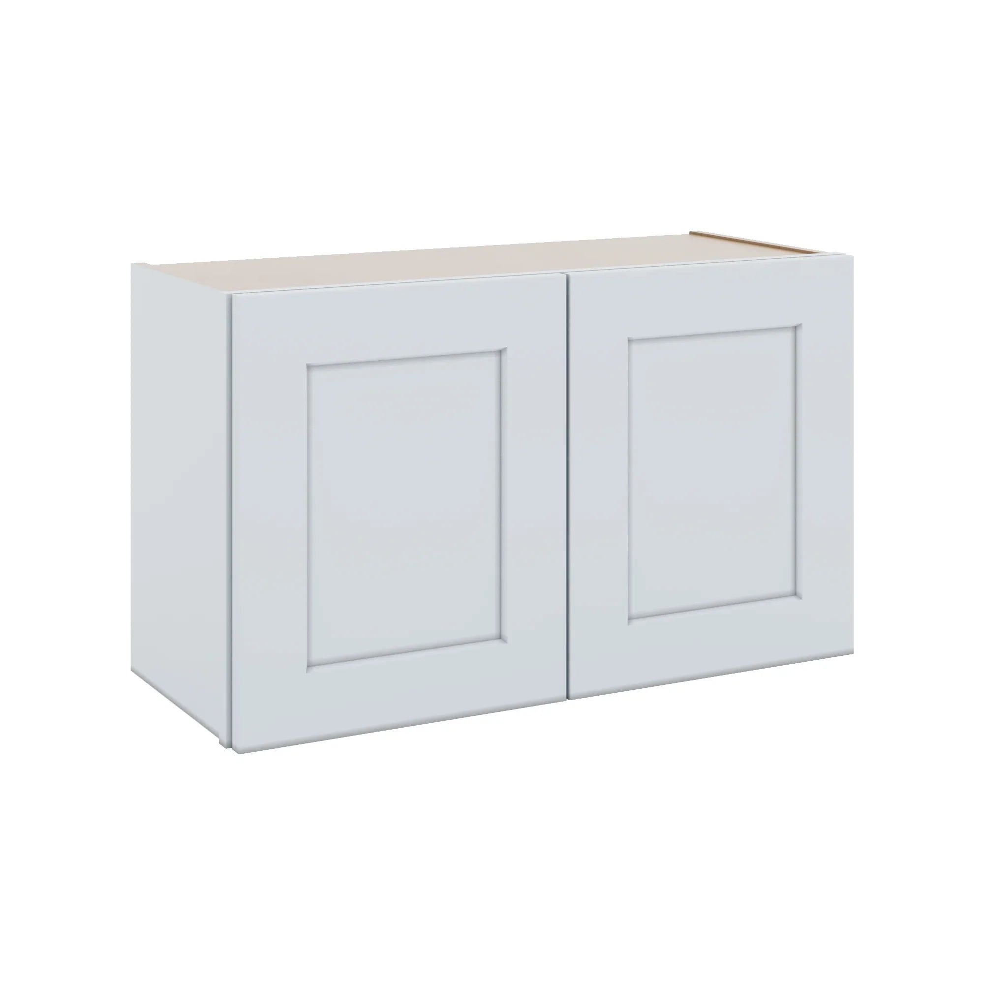 J&K White Shaker S8 Double Door Wall Cabinet - 30" W x 18" H