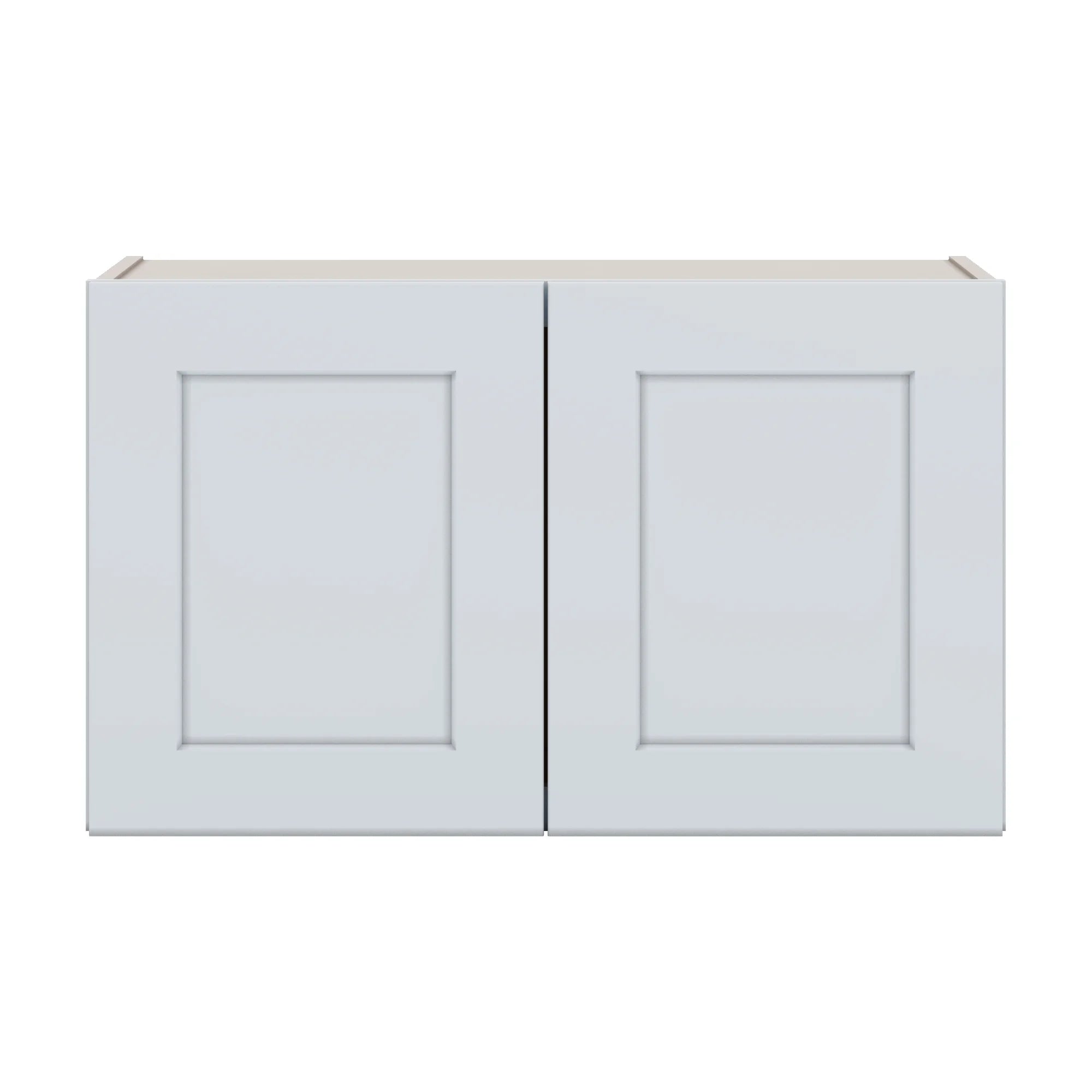 J&K White Shaker S8 Double Door Wall Cabinet   30" W x 18" H