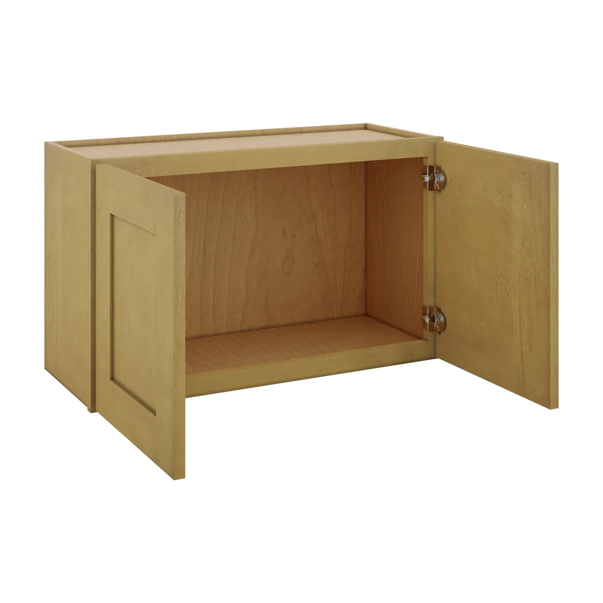 Modernform Cabinet Natural Shaker 30" W X 18" H X 12" D Double Door Wall Cabinet