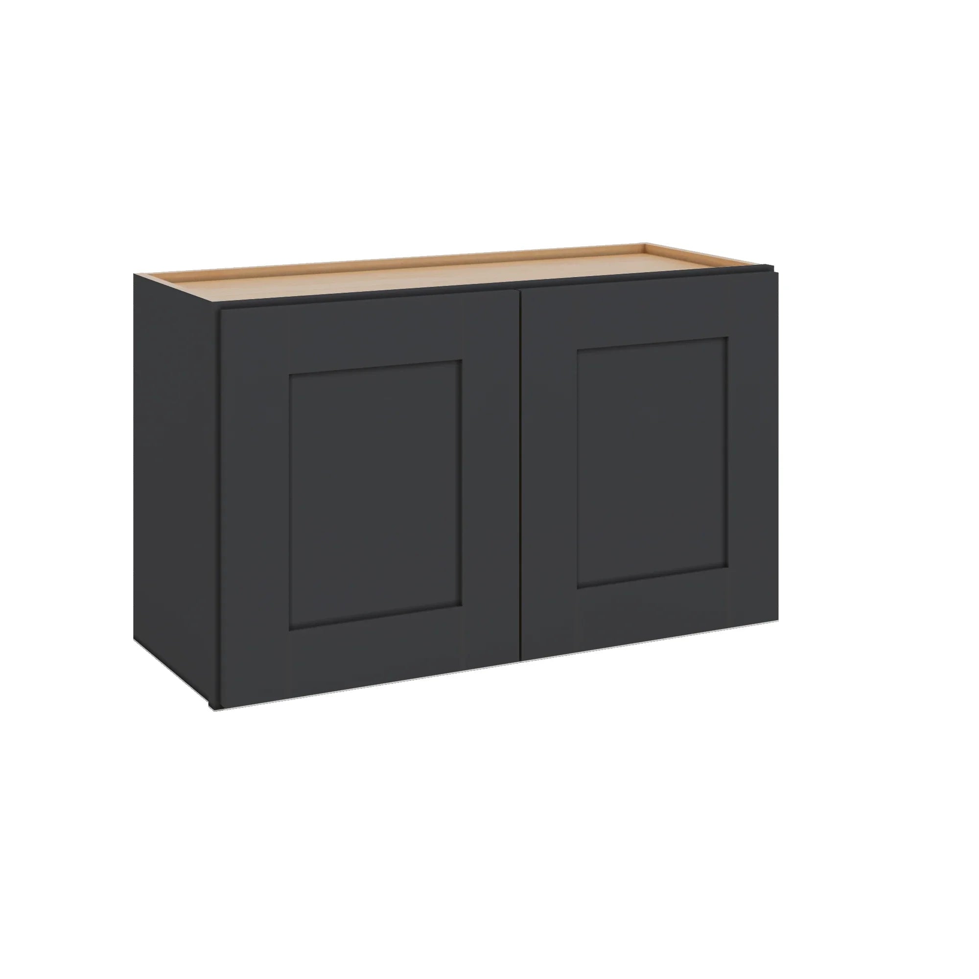 Modernform Cabinet Onyx Black Shaker 30" W X 18" H X 12" D Double Door Wall Cabinet