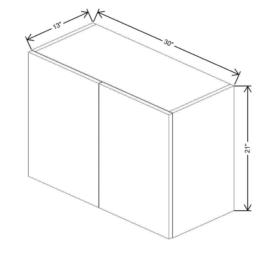 Fabuwood Illume Tuscany Olmo 3 30" W X 21" H X 12" D Double Door Wall Cabinet