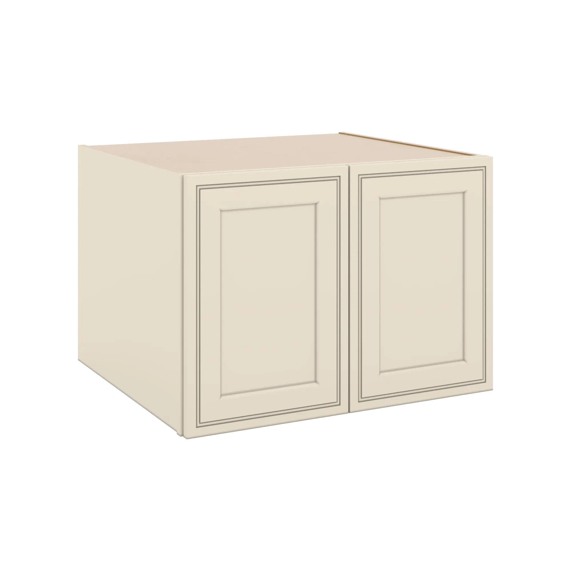 J&K Pearl Glazed H9 Refrigerator Wall Cabinet - 30" W x 21" H x 27" D
