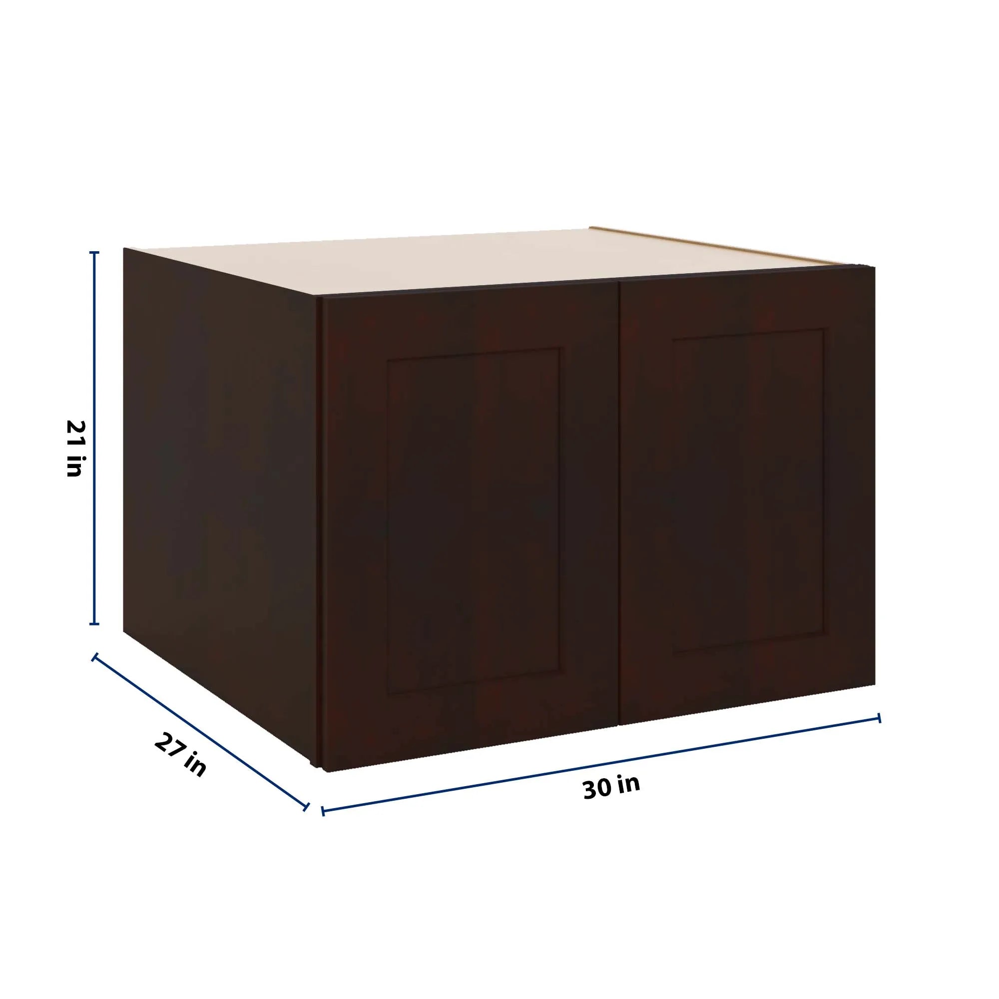 J&K Java Coffee S1 Refrigerator Wall Cabinet - 30" W x 21" H x 27" D