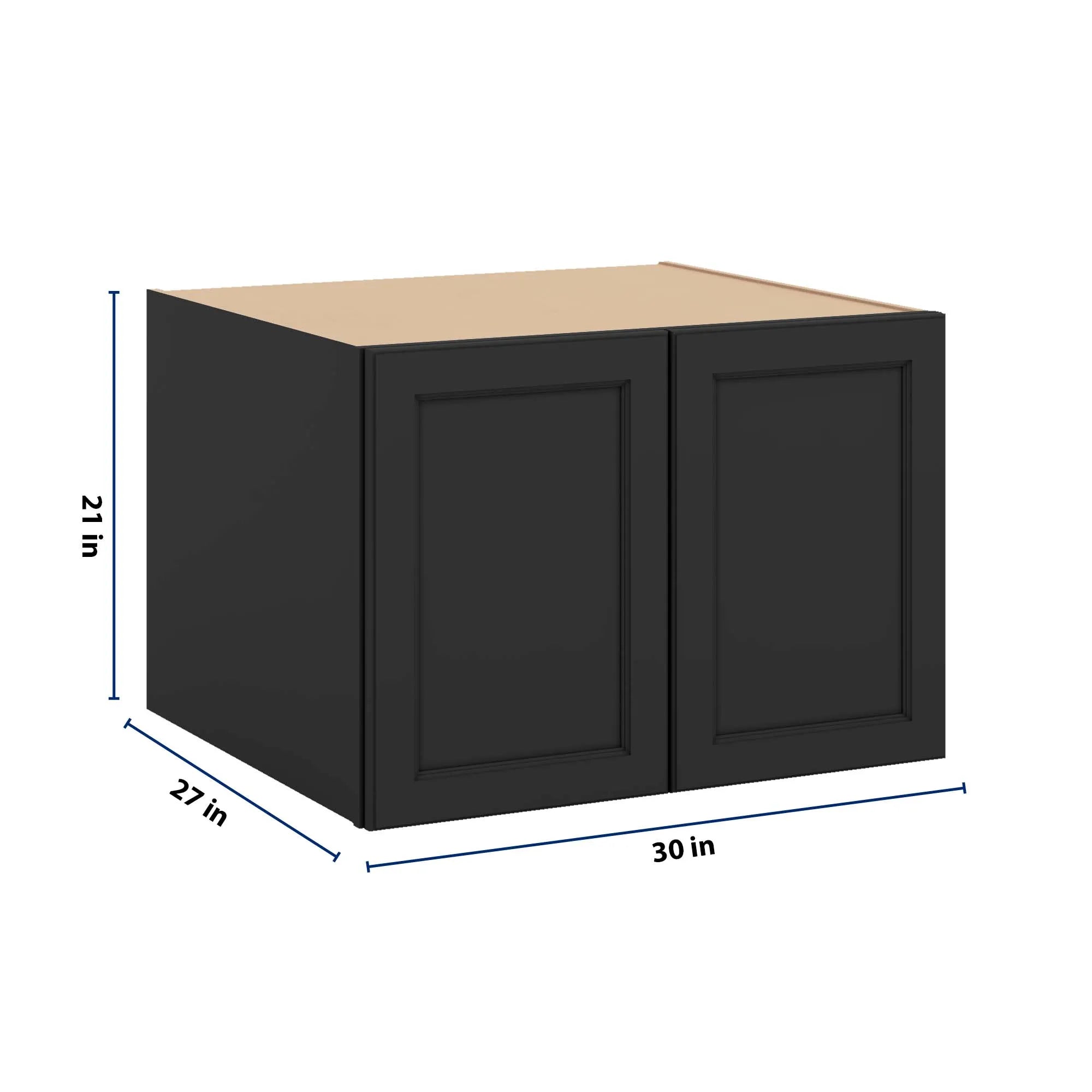 J&K Charcoal E2 Refrigerator Wall Cabinet - 30" W x 21" H x 27" D
