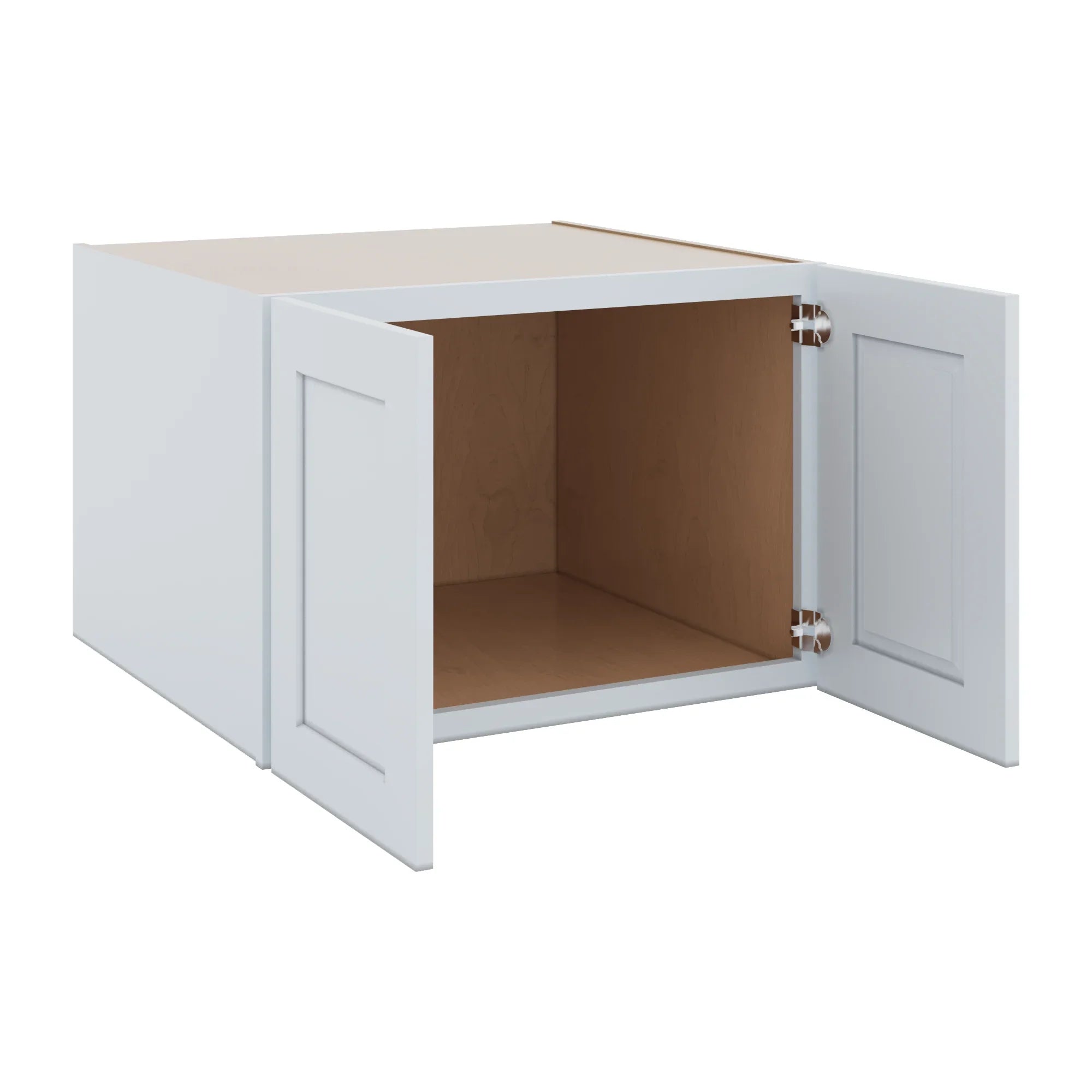 J&K White Shaker S8 Refrigerator Wall Cabinet   30" W x 21" H x 27" D