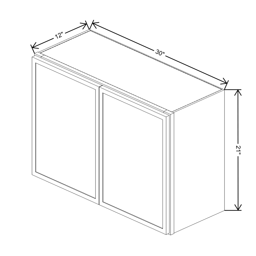 Cubitac Imperial Madison Latte 30"W X 21"H Wall Cabinet