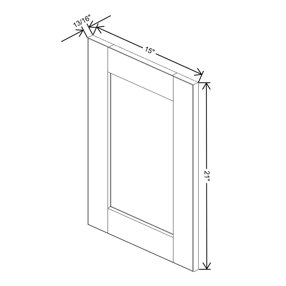 J&K Pearl Glazed H9 Dummy Door Panel 15" W x 21" H