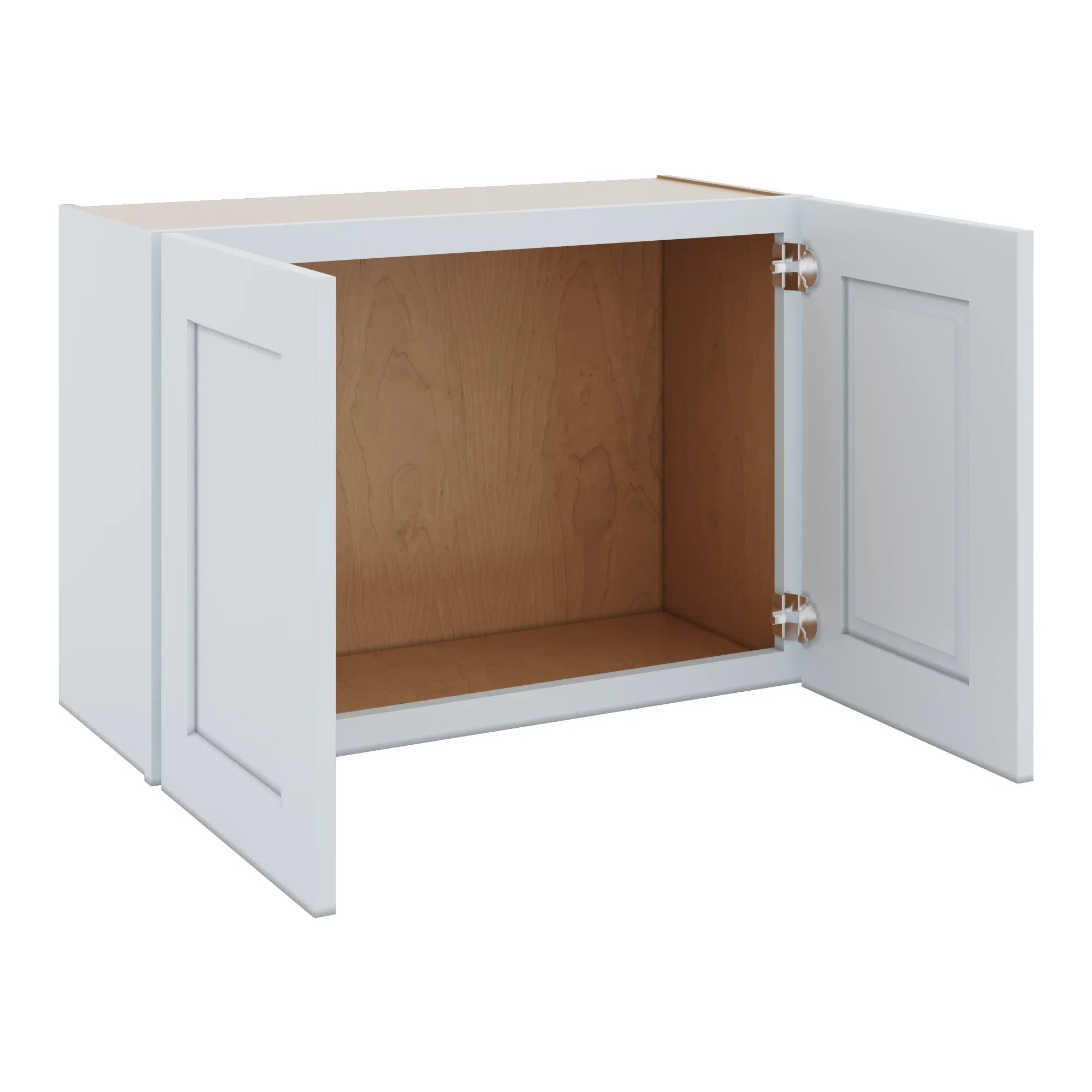 J&K White Shaker S8 Double Door Wall Cabinet   30" W x 21" H