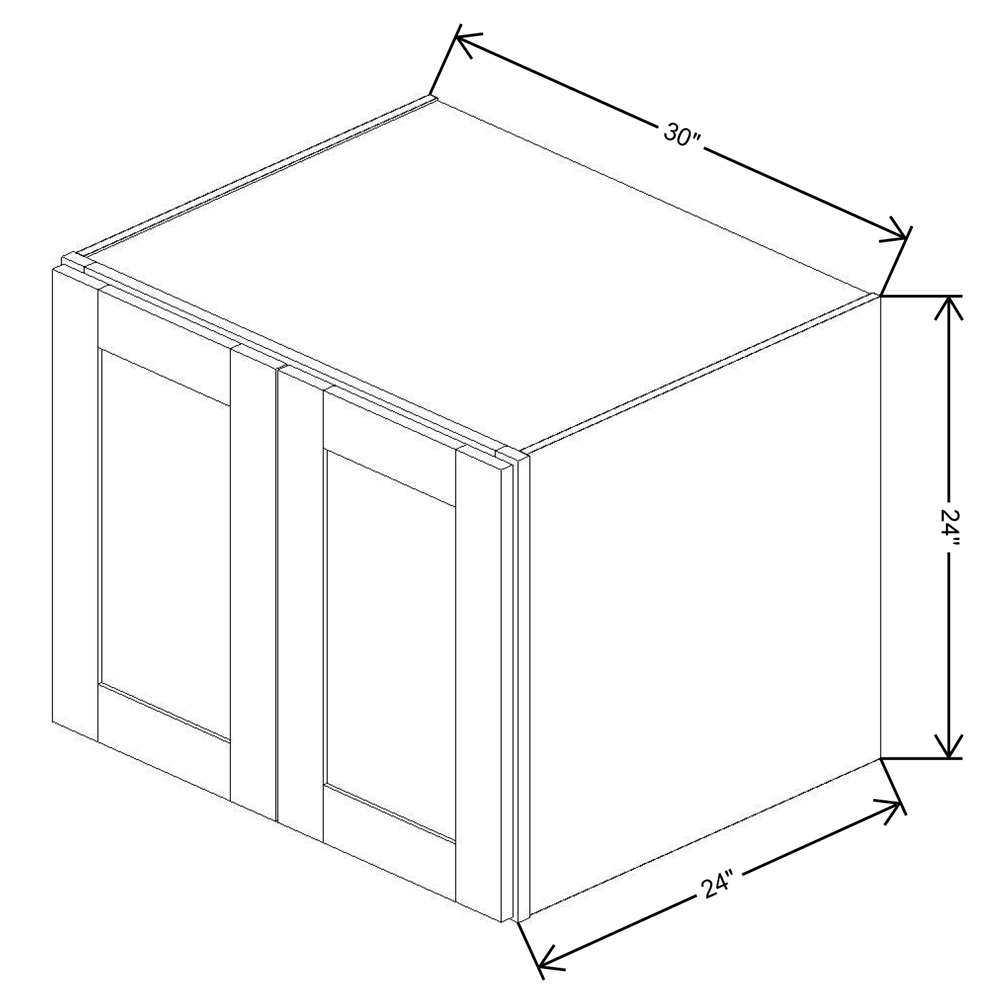 Fabuwood Allure Galaxy Frost 30"W X 24"H X 24"D Wall