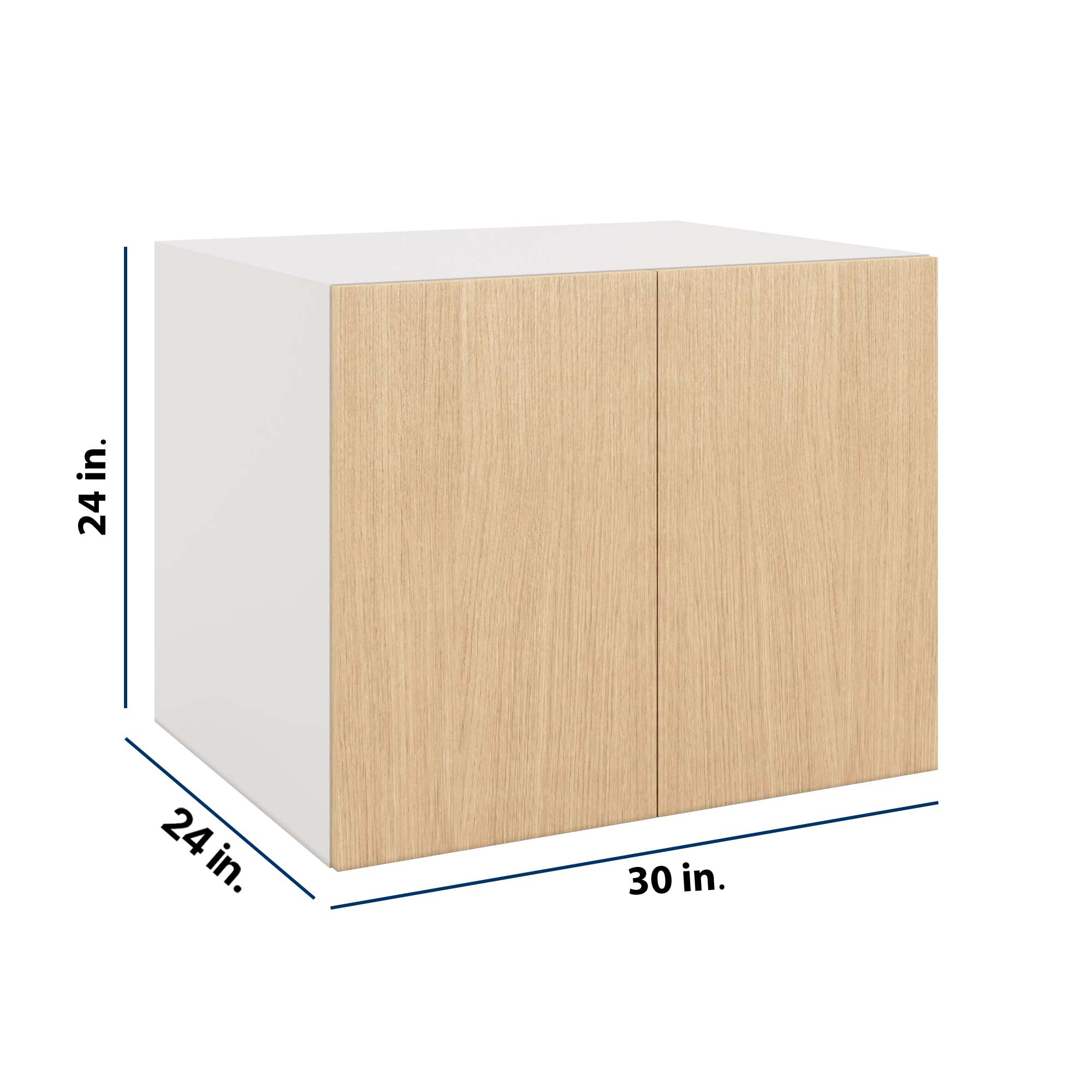 Modernform Cabinet Natural Oak 30" W X 24" H X 24" D Double Door Wall Cabinet