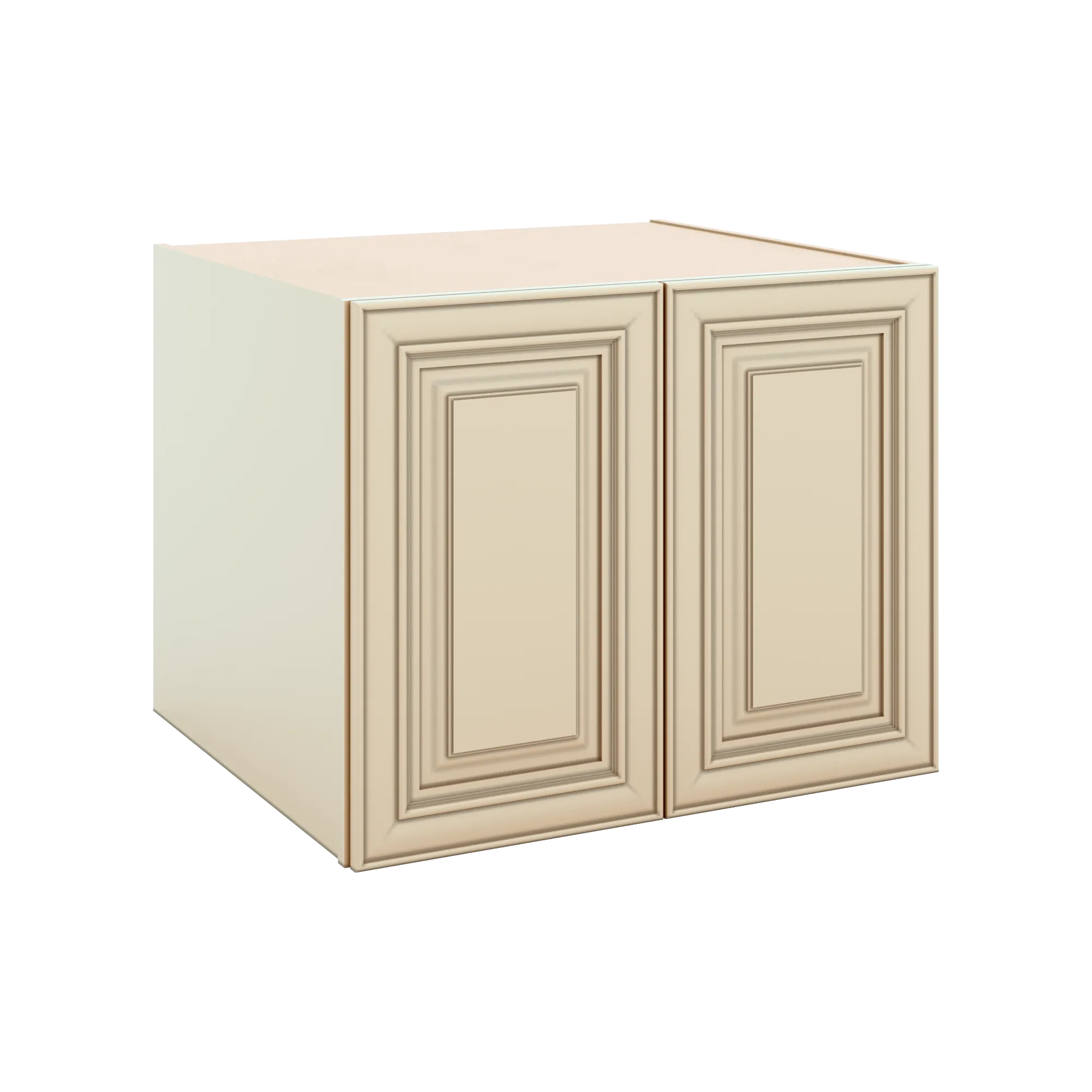 J&K Creme Glazed A7 Refrigerator Wall Cabinet - 30" W x 24" H x 27" D