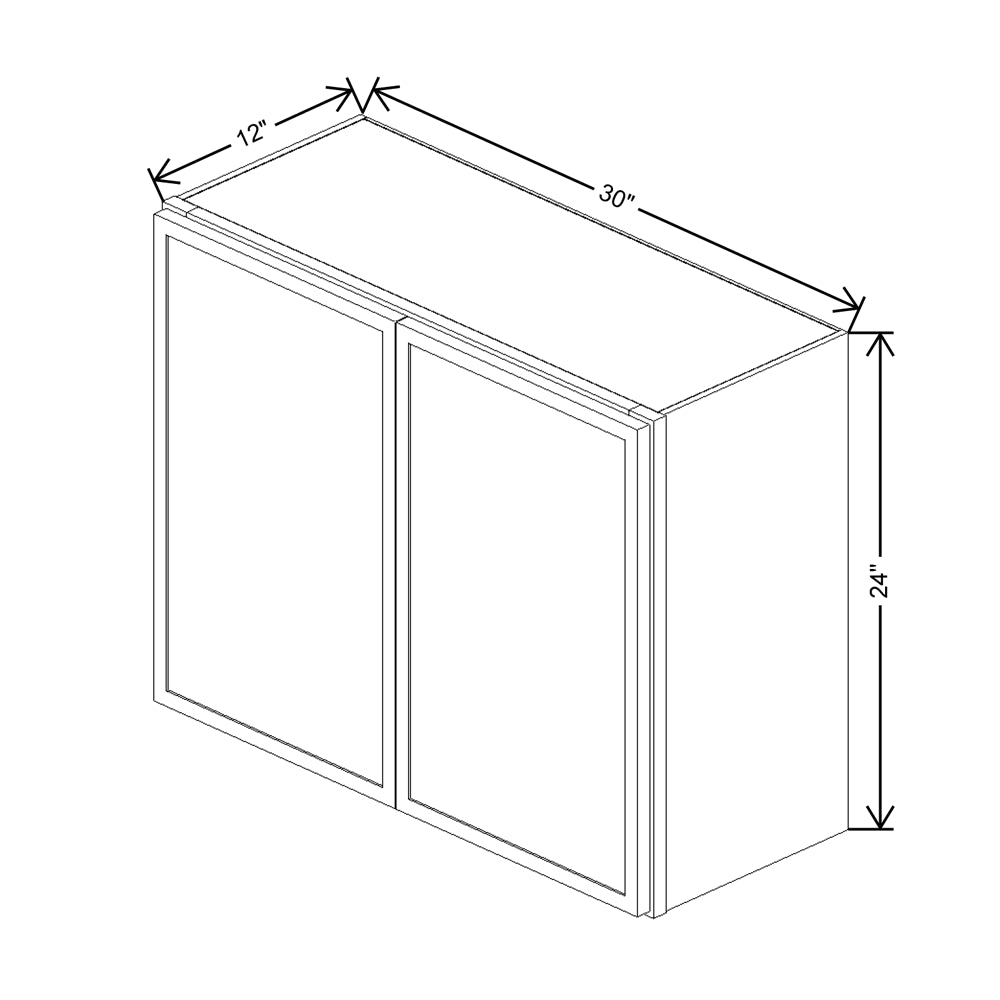 Cubitac Basic Oxford Pastel 30"W X 24"H Wall Cabinet