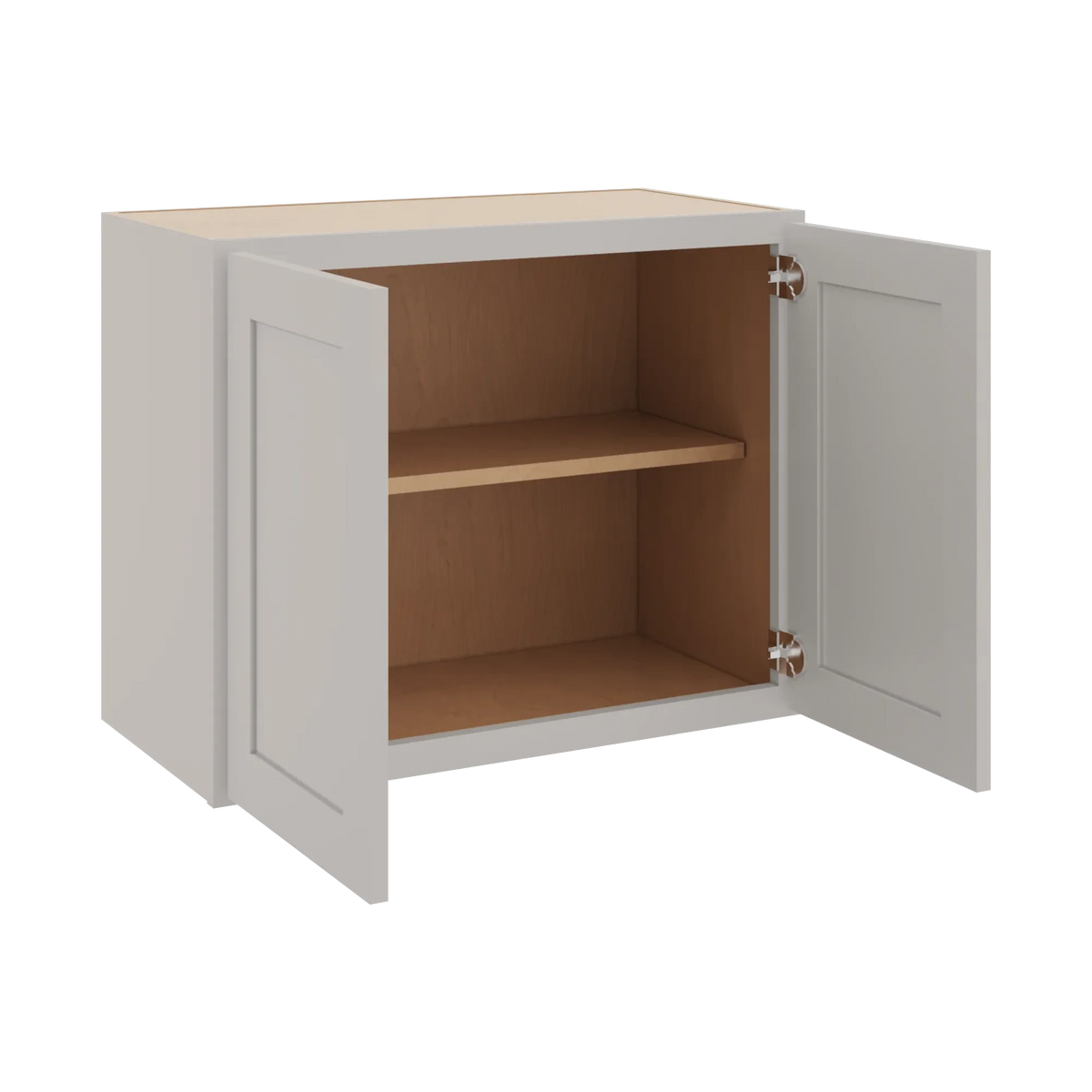 cnc luxor 5 piece misty grey 30 w x 24 h x 15 d double door wall cabinet