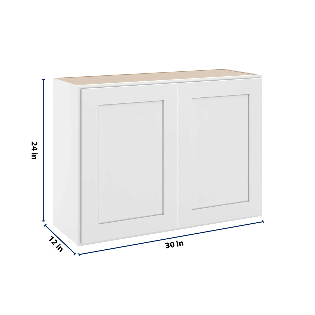 cnc luxor white 30 w x 24 h double door wall cabinet