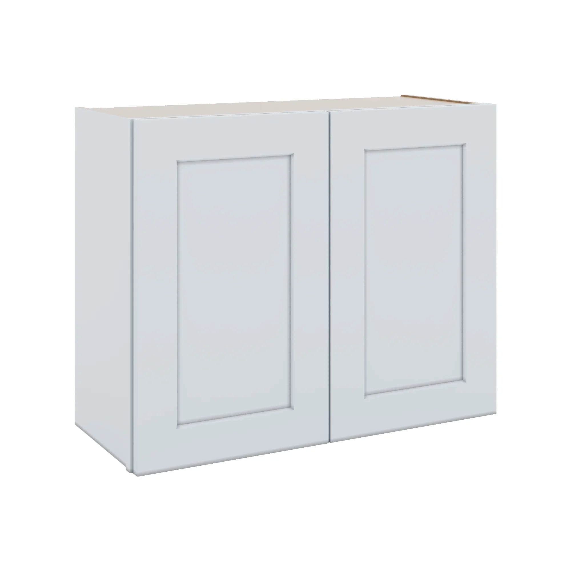 J&K White Shaker S8 Double Door Wall Cabinet - 30" W x 24" H