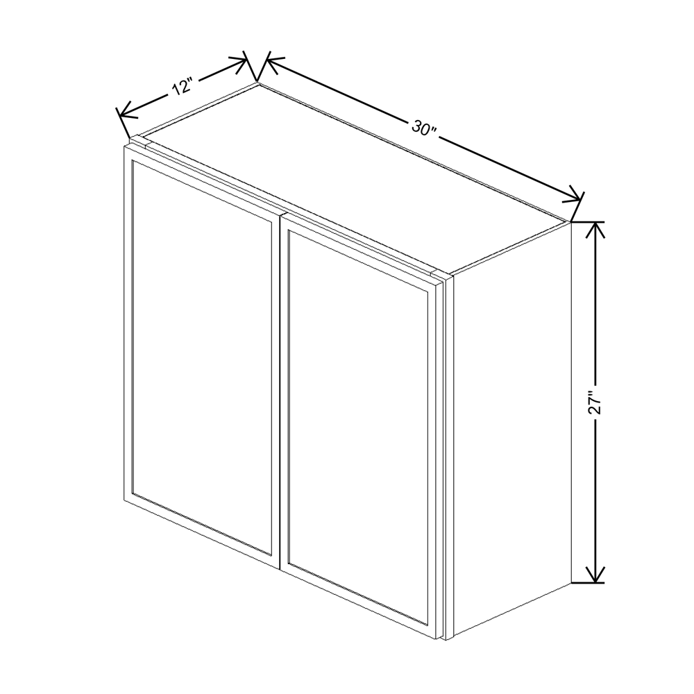 Cubitac Imperial Madison Latte 30"W X 27"H Wall Cabinet