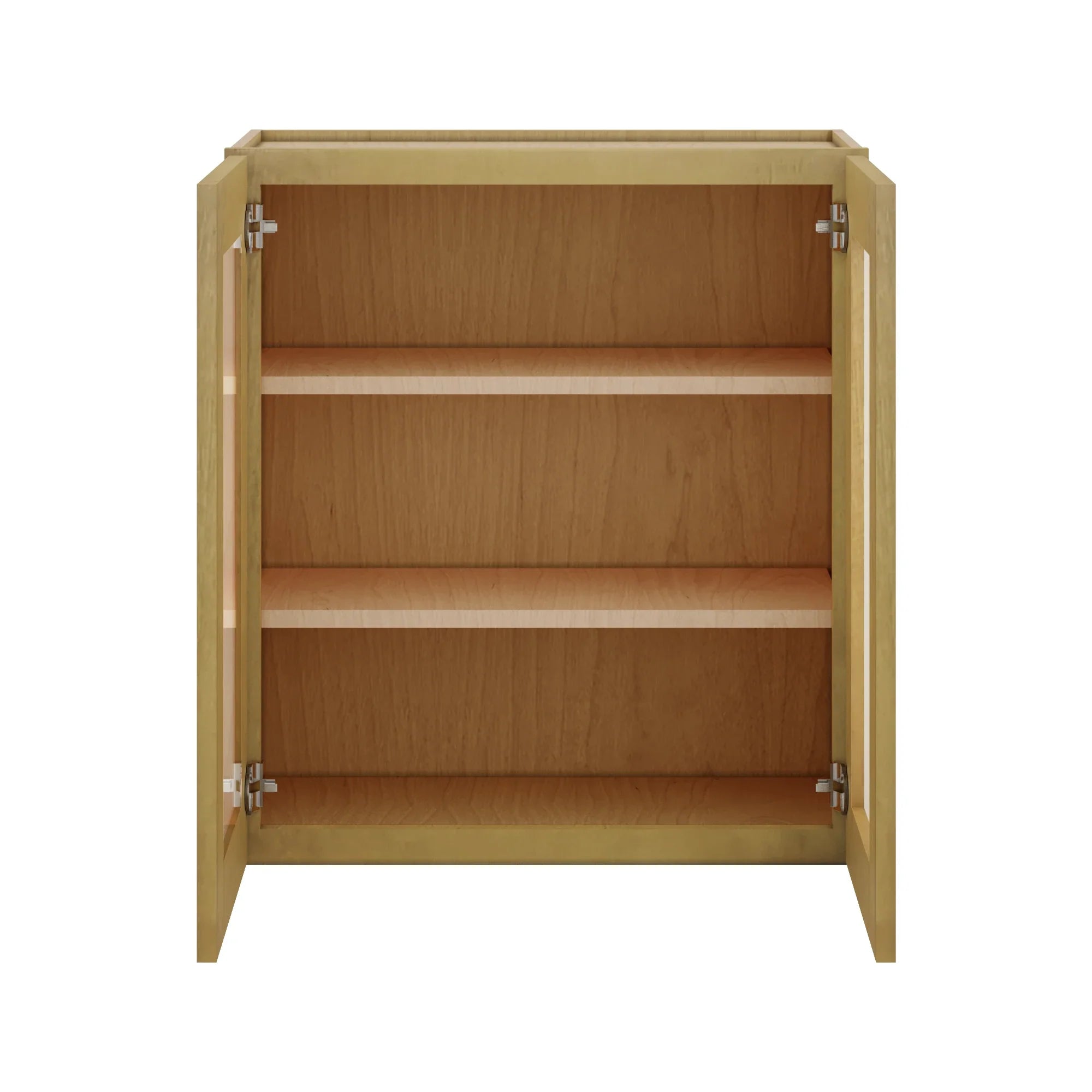 Modernform Cabinet Natural Shaker 30" W X 30" H X 12" D Double Glass Door Wall Cabinet