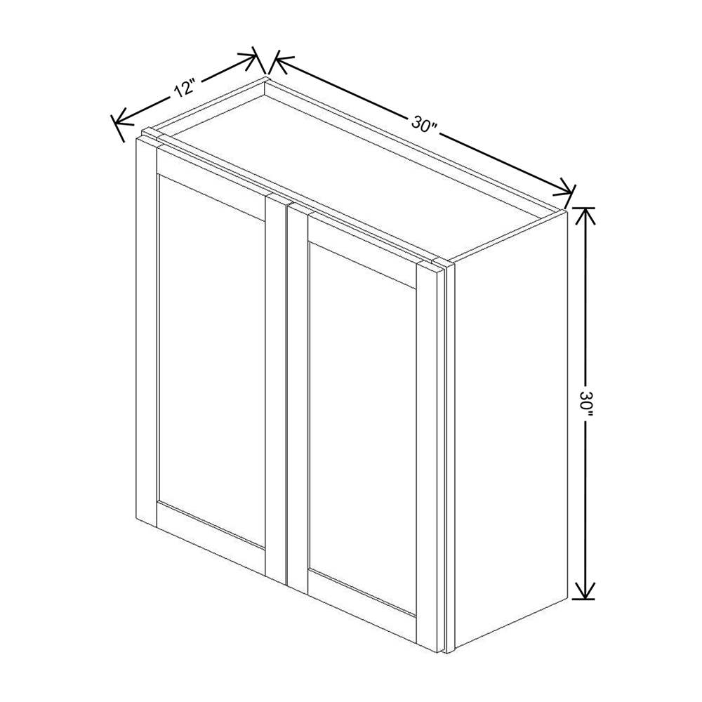 Wolf Classic Grove Terrain Stain 30"W X 30"H Wall Cabinet