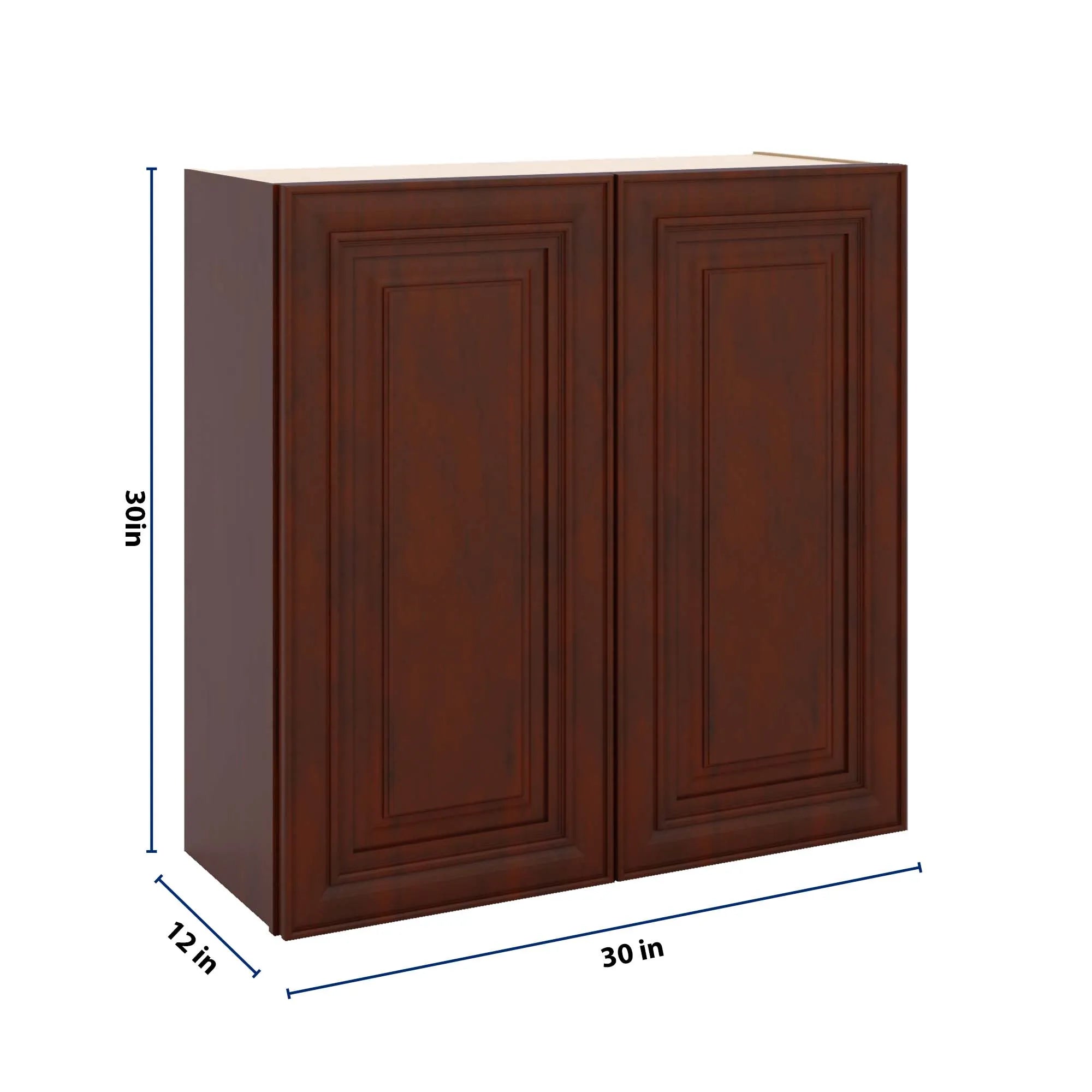 J&K Mahogany J5 Double Door Wall Cabinet - 30" W x 30" H