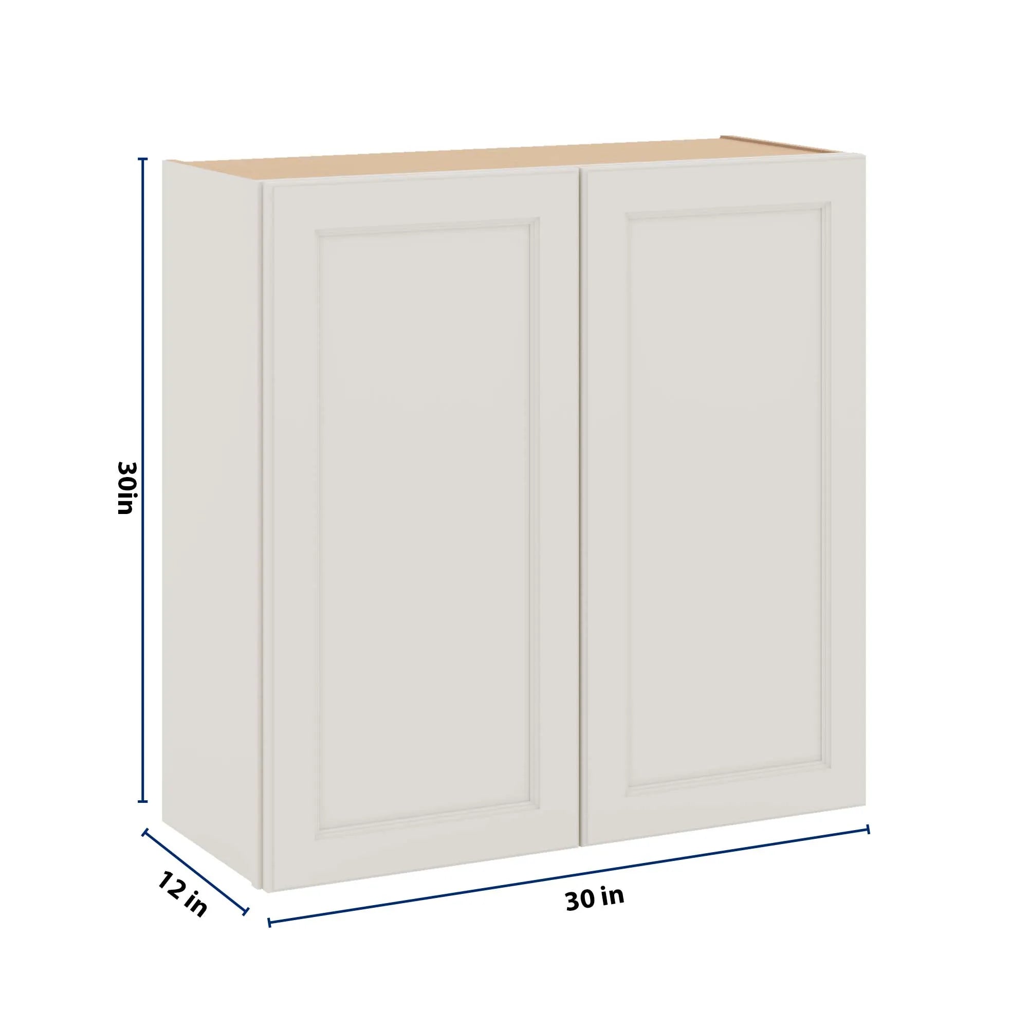 J&K Dove E1 Double Door Wall Cabinet - 30" W x 30" H