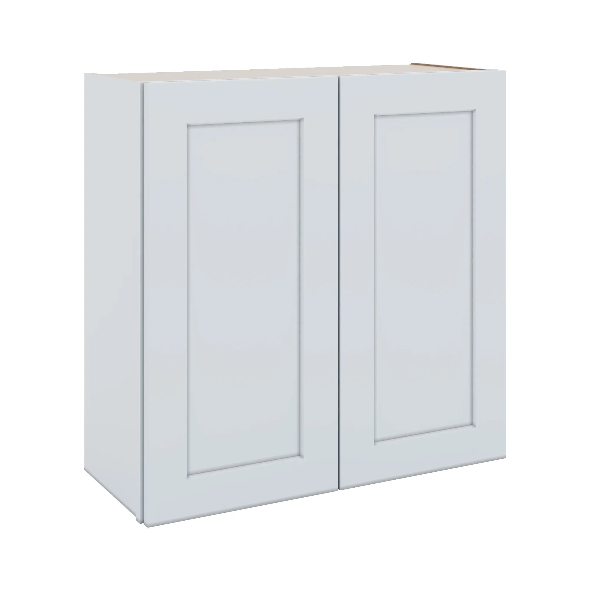 J&K White Shaker S8 Double Door Wall Cabinet - 30" W x 30" H