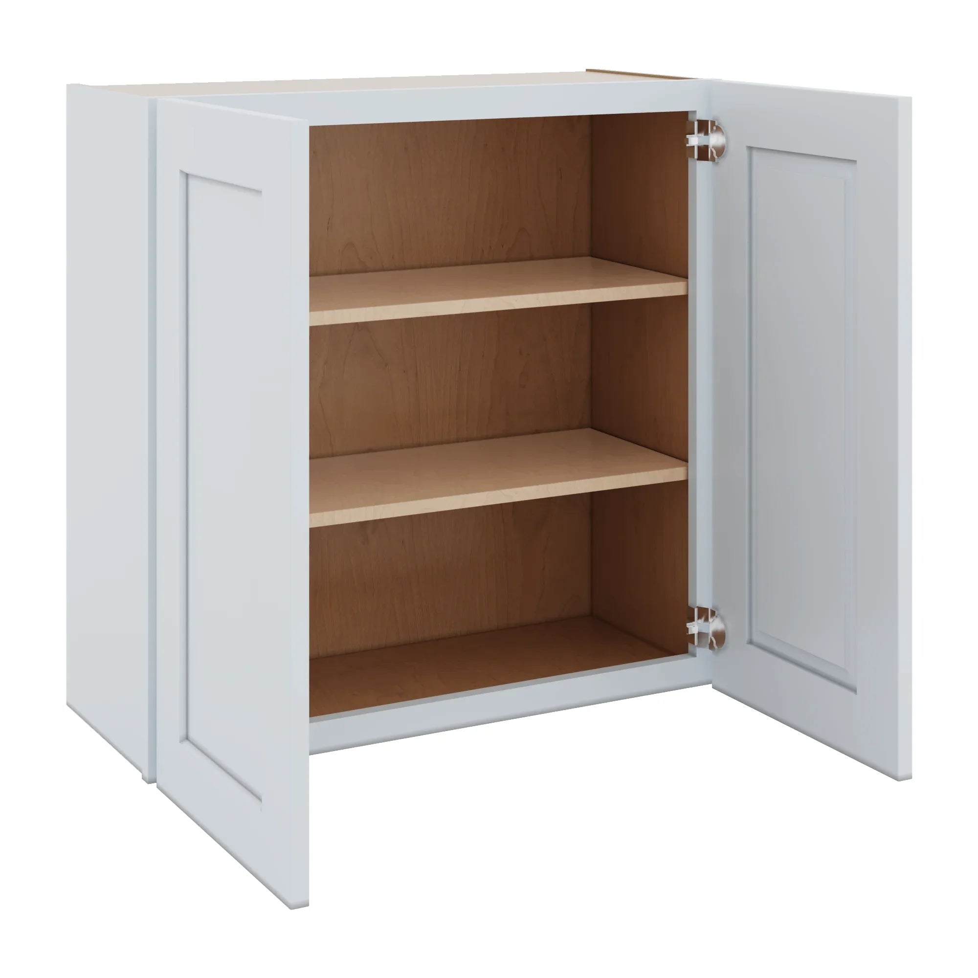 J&K White Shaker S8 Double Door Wall Cabinet   30" W x 30" H