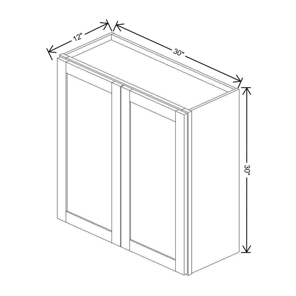 Wolf Classic Dartmouth White Paint 30"W X 30"H Wall Cabinet