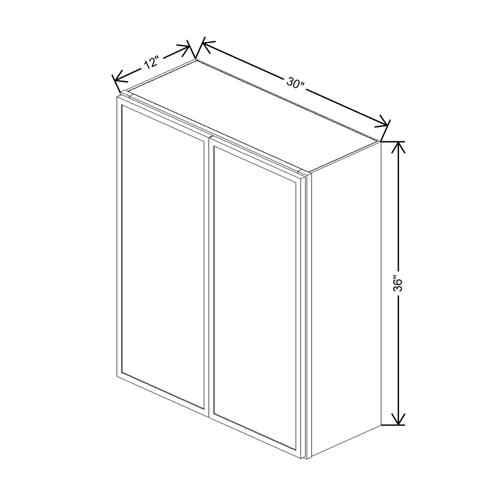 Cubitac Prestige Newport Latte 30"W X 36"H Wall Cabinet