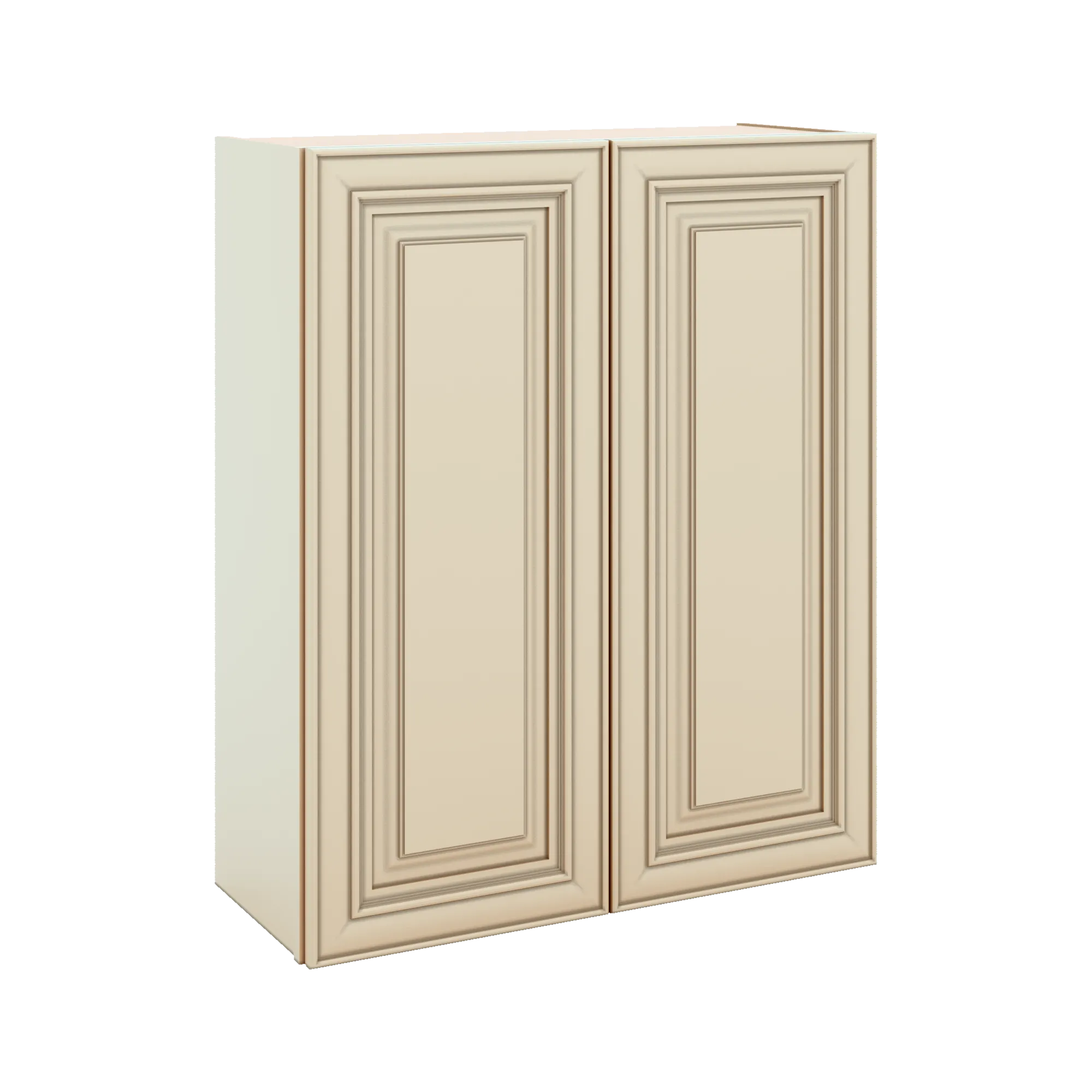 J&K Creme Glazed A7 Double Door Wall Cabinet - 30" W x 36" H