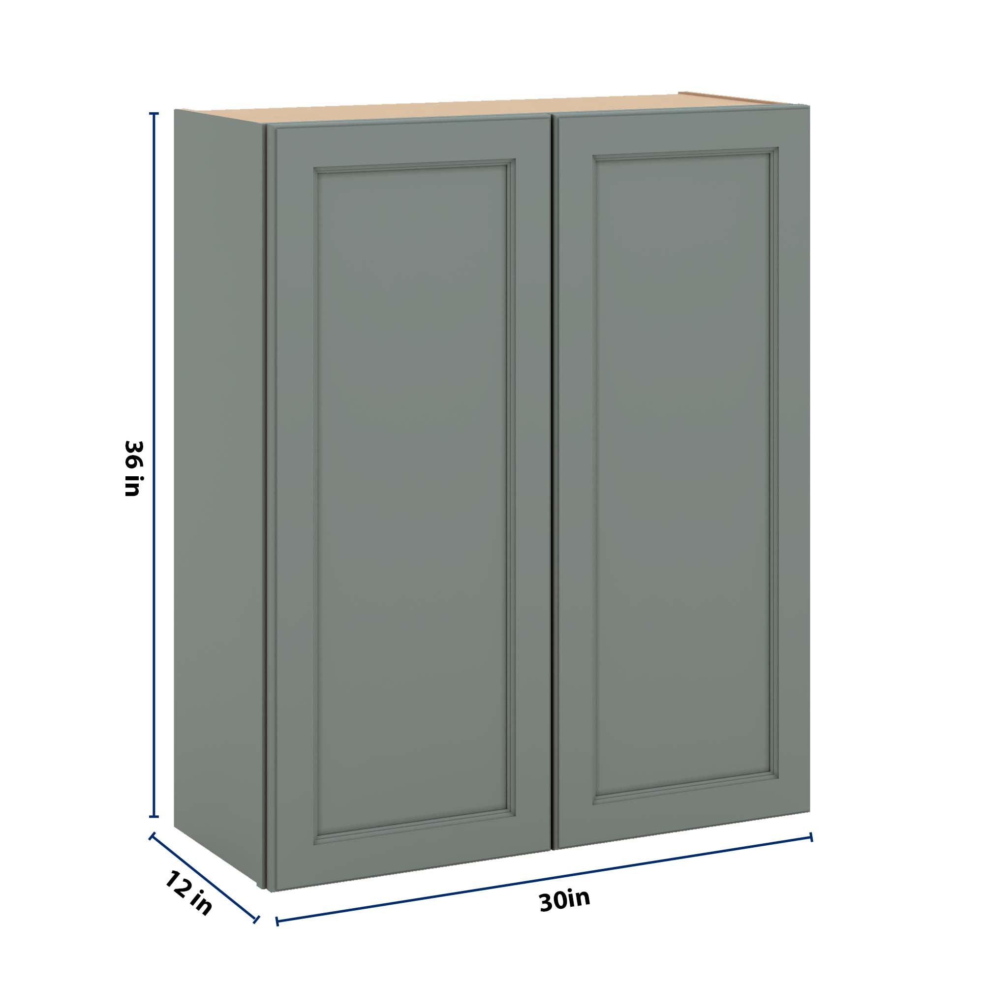 J&K Sage E3 Double Door Wall Cabinet - 30" W x 36" H