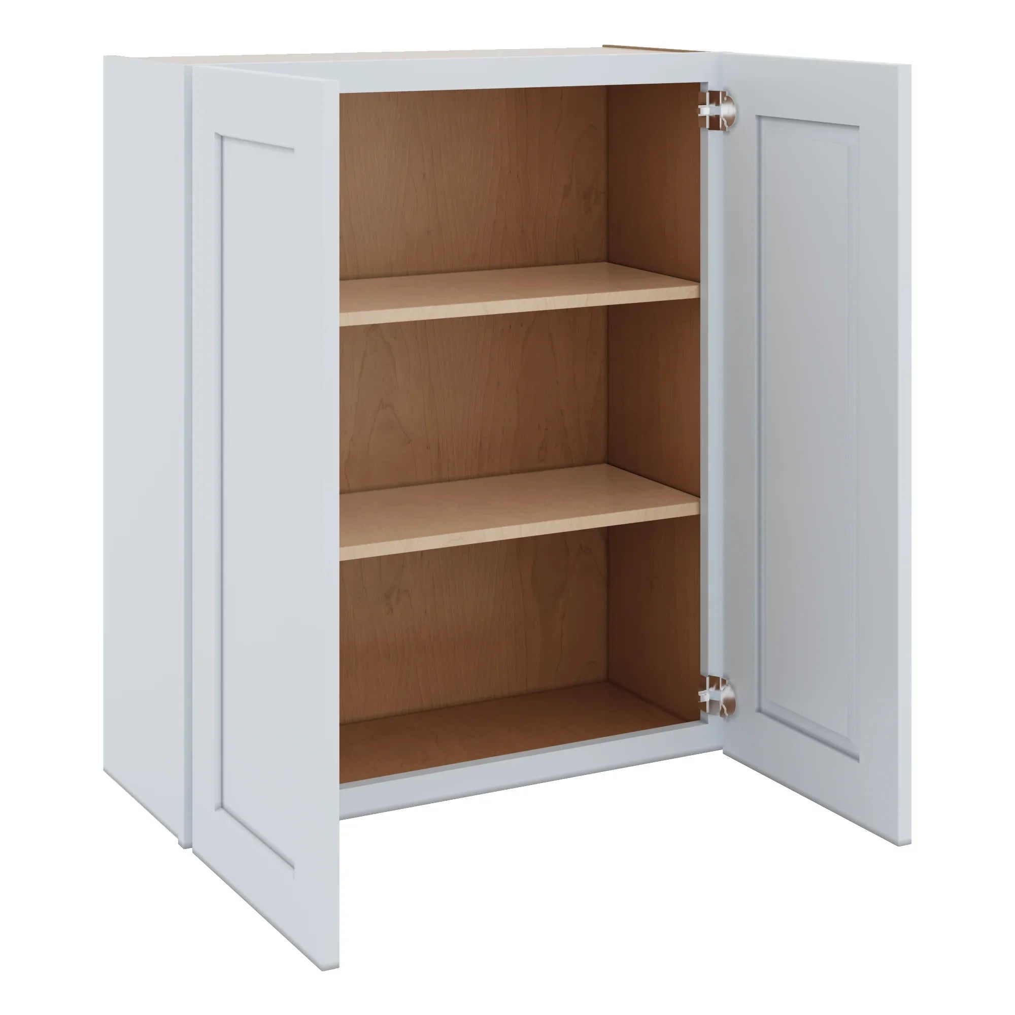 J&K White Shaker S8 Double Door Wall Cabinet   30" W x 36" H