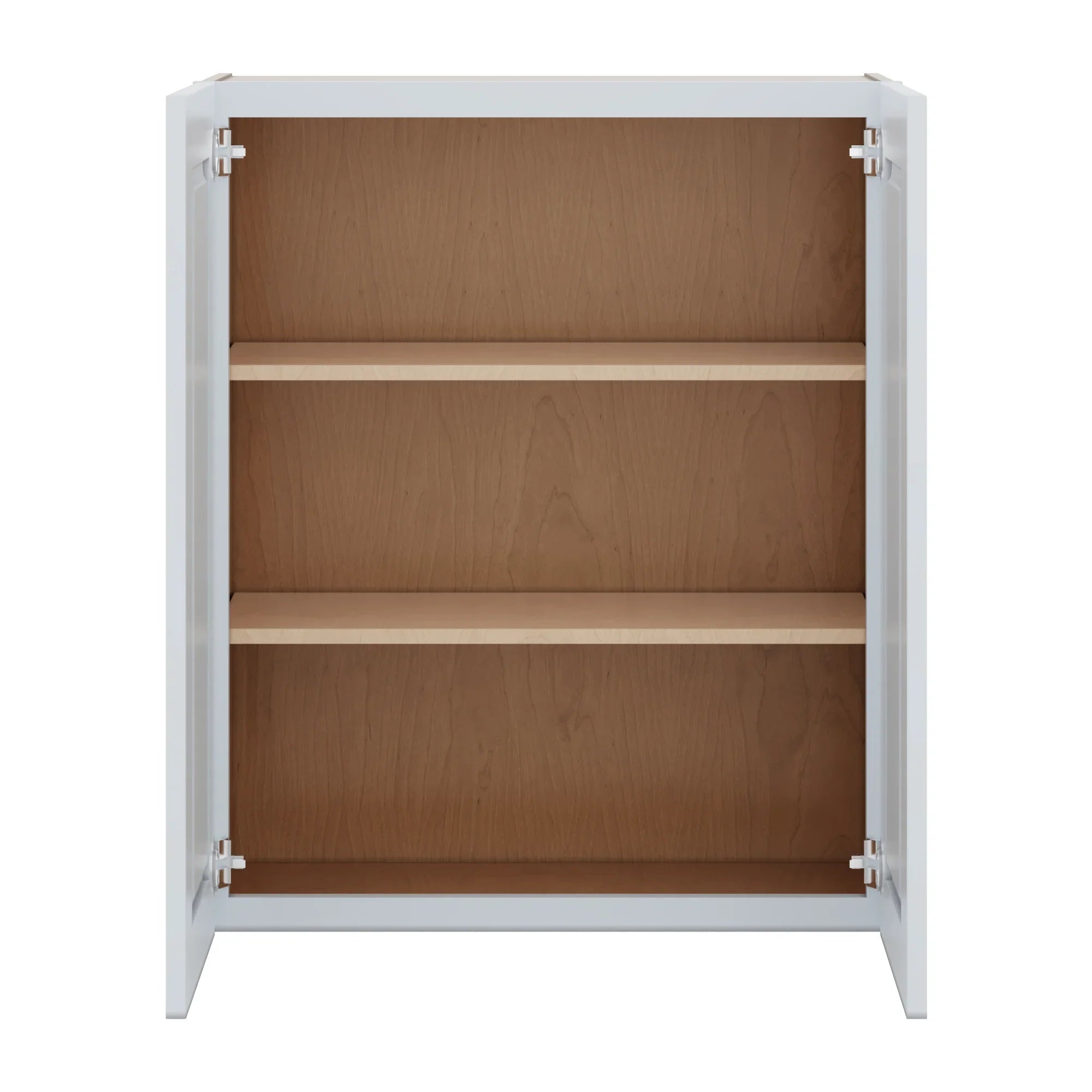 J&K White Shaker S8 Double Door Wall Cabinet   30" W x 36" H