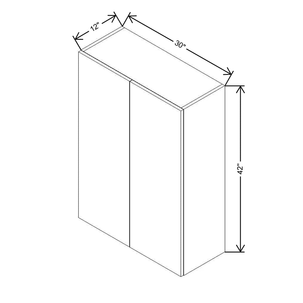 CNC Classic Milano Dune 30" W X 42" H Double Door Wall Cabinet