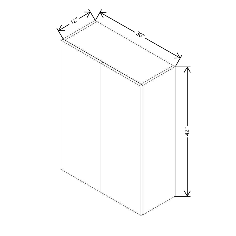 CNC Classic Milano Ash 33" W X 36" H Double Door Wall Cabinet