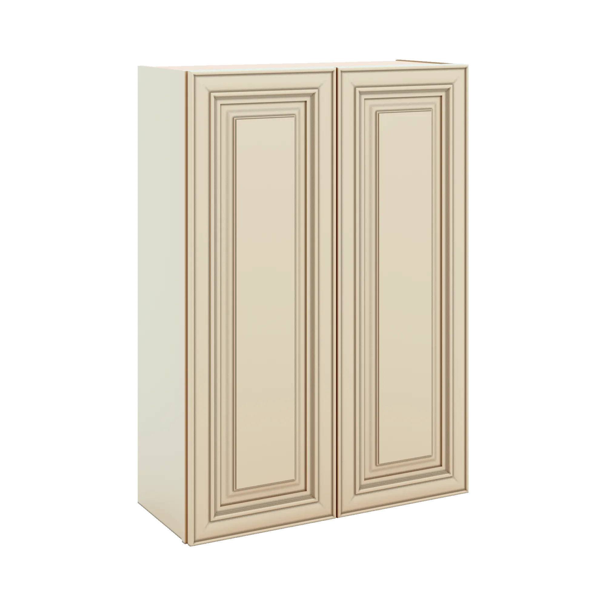 J&K Creme Glazed A7 Double Door Wall Cabinet - 30" W x 42" H