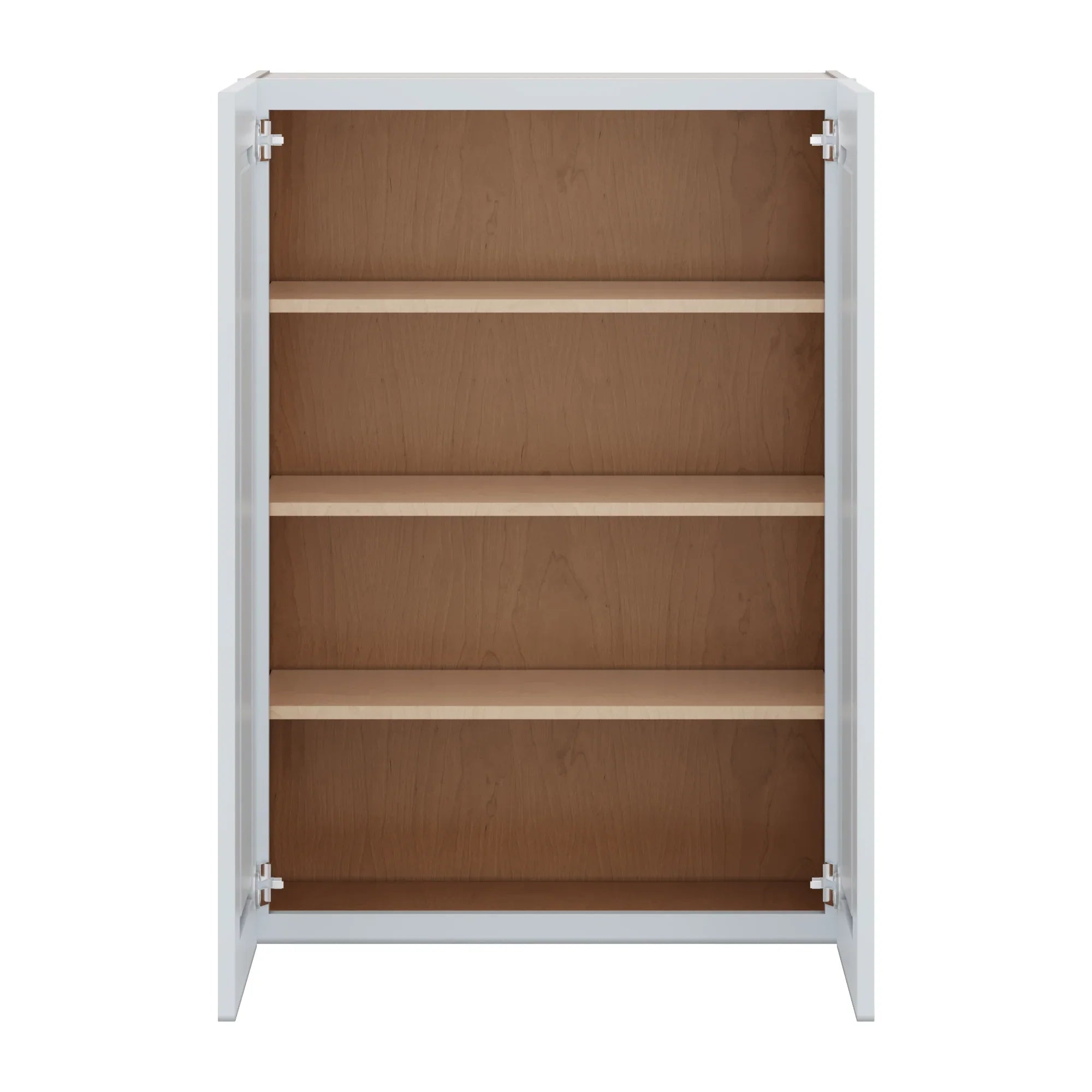 J&K White Shaker S8 Double Door Wall Cabinet   30" W x 42" H