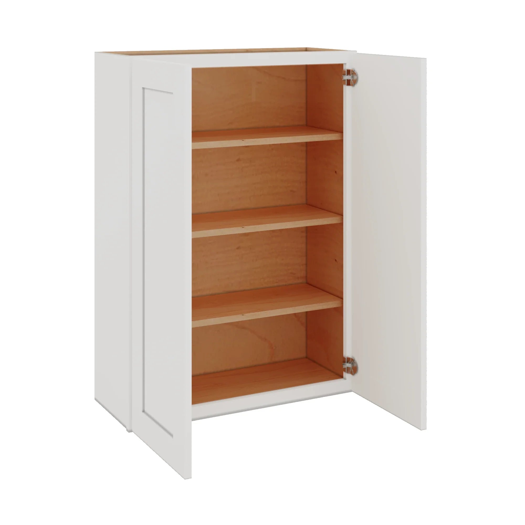 Modernform Cabinet White Shaker 30" W X 42" H X 12" D Double Door Wall Cabinet