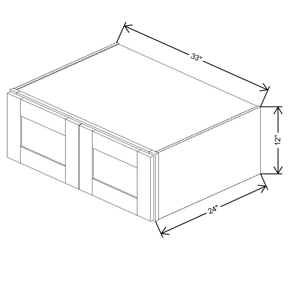 Fabuwood Allure Luna Timber 33"W X 12"H X 24"D Wall