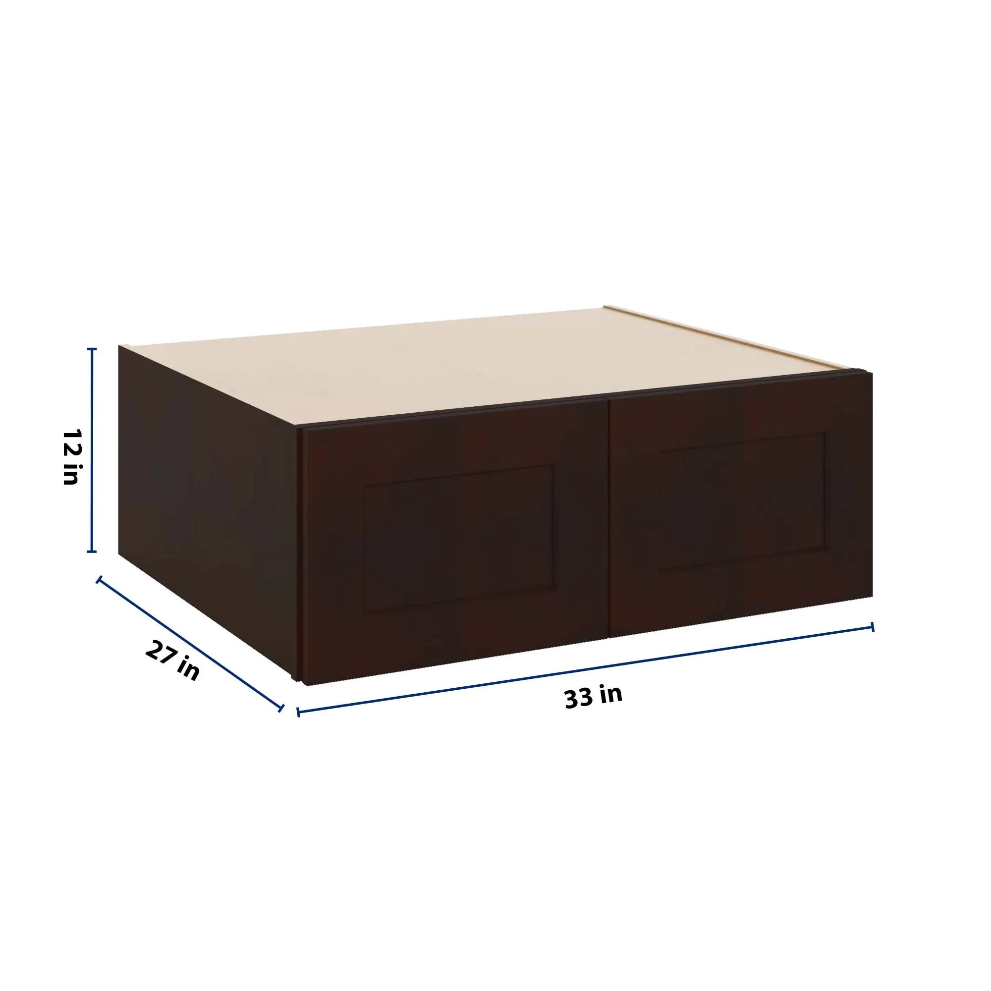 J&K Java Coffee S1 Refrigerator Wall Cabinet - 33" W x 12" H x 27" D