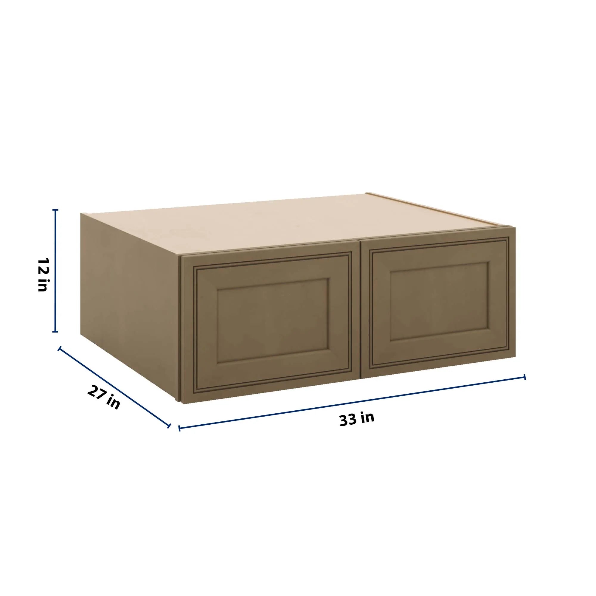 J&K Hazel H8 Refrigerator Wall Cabinet - 33" W x 12" H x 27" D