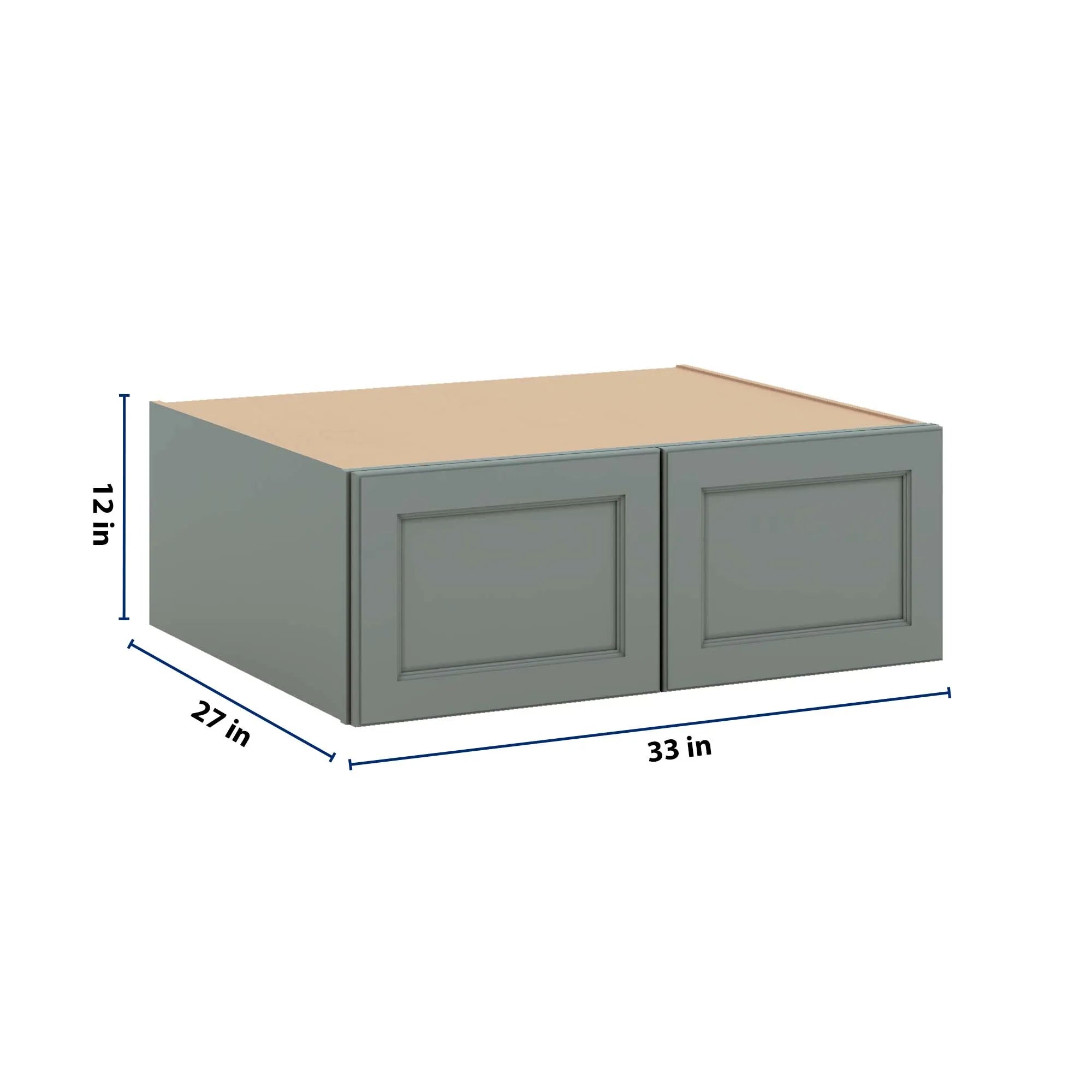 J&K Sage E3 Refrigerator Wall Cabinet - 33" W x 12" H x 27" D