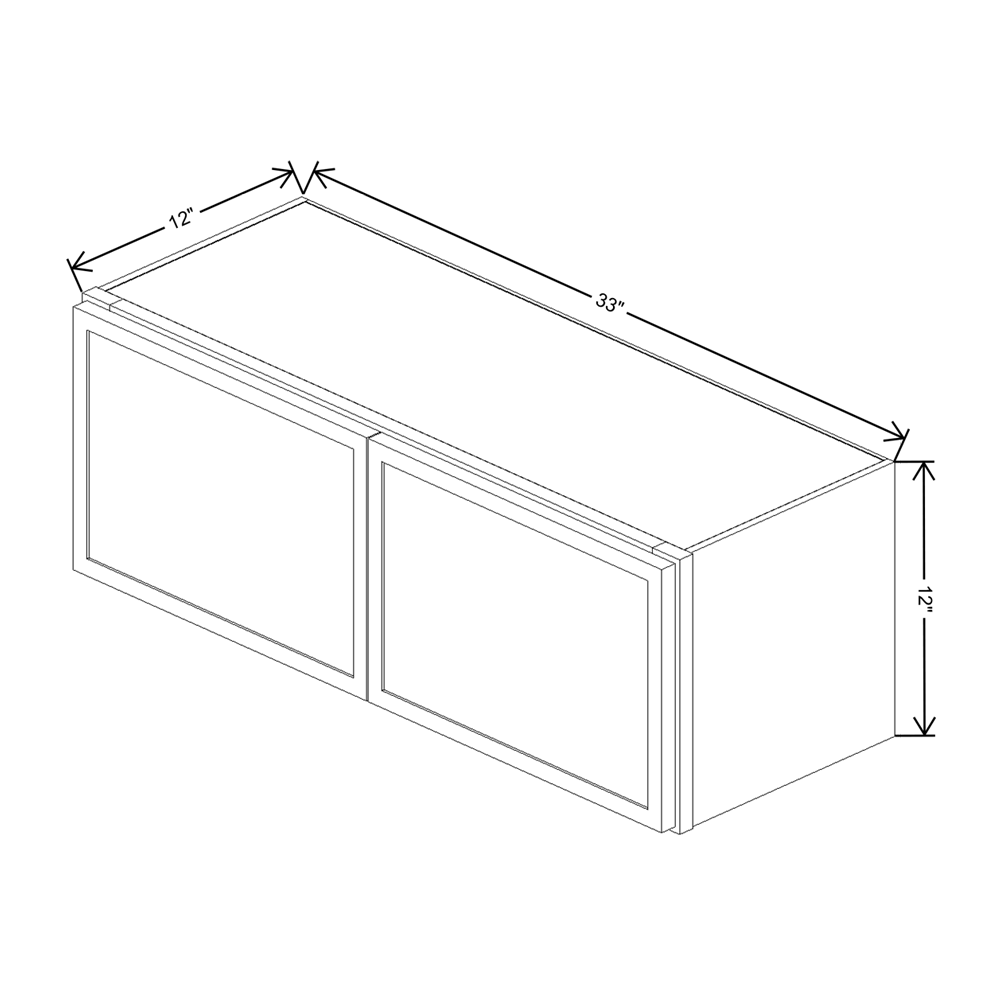 Cubitac Imperial Madison Latte 33"W X 12"H Wall Cabinet